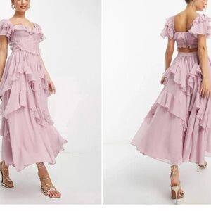Freyna Kouvr Pink Ruffle Dress